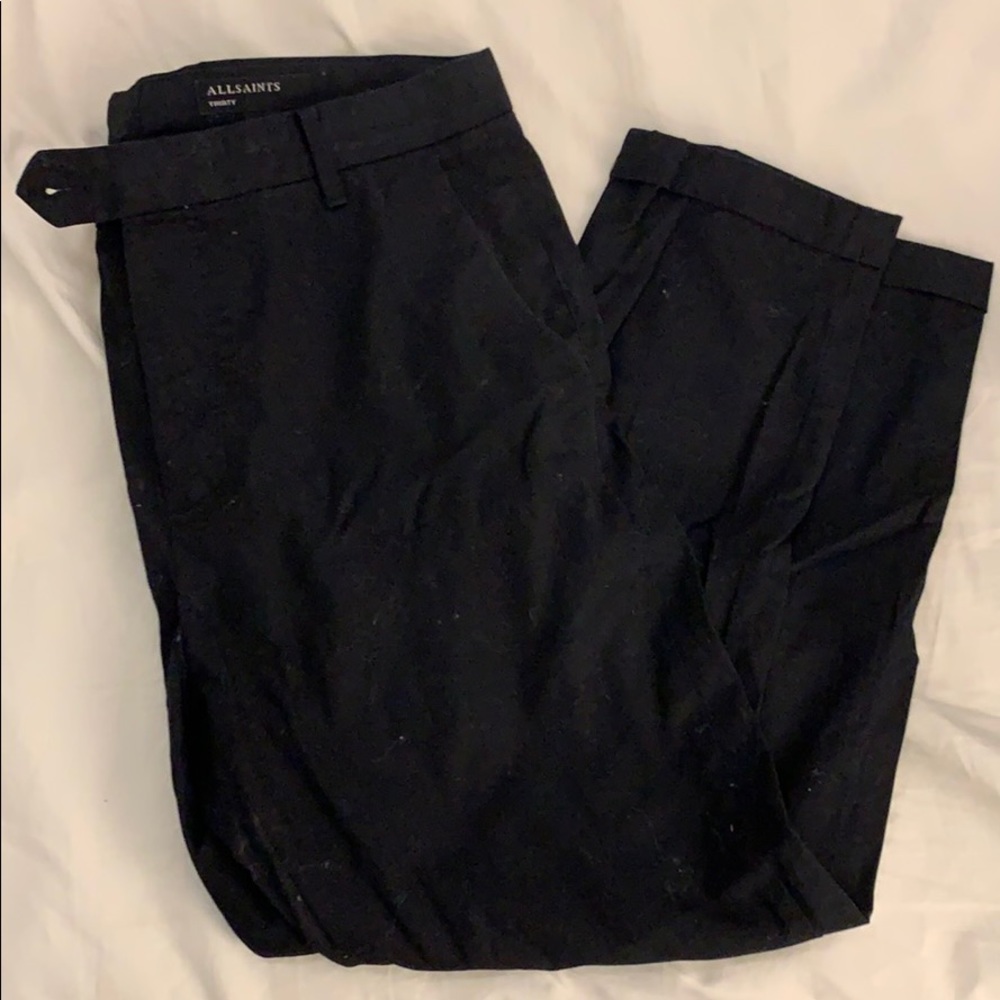AllSaints 7/8 navy men’s chinos